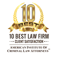 10 best 2022 | 10 Best Law Firm | Client Satisfaction | American Institute of Criminal Law Attorneys