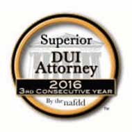 Superior DUI Attorney | 2016 Third Consecutive Year by the NAFDD